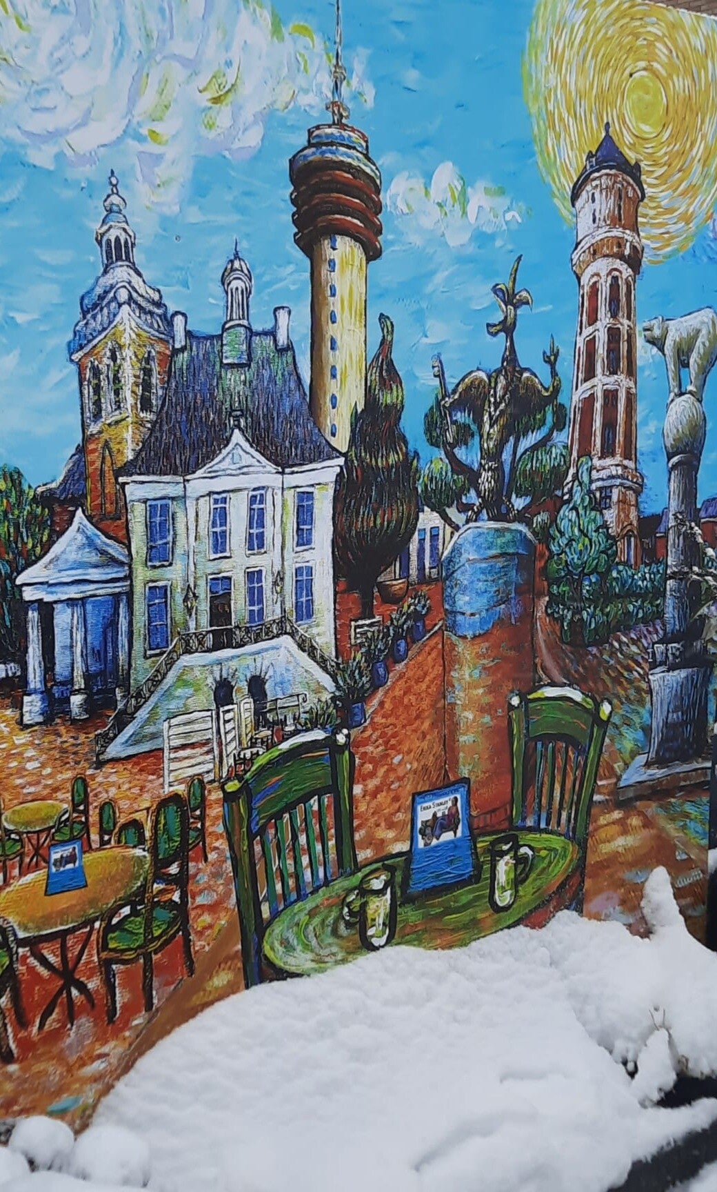 Roosendaal icons exterior painting by Erika Stanley
