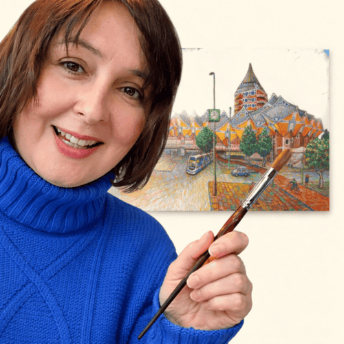 Time-lapse of Erika Stanley painting a new piece, capturing the artistic motion and execution stage of the creative journey.