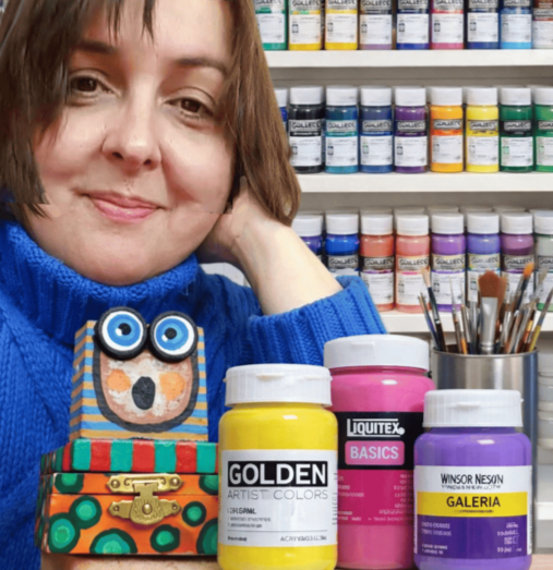 Studio setup and professional art materials organized for the creation of a new series, illustrating the Foundation stage of the artistic process.