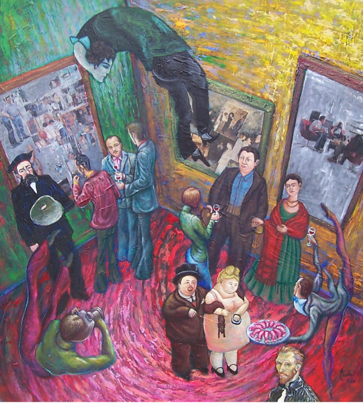 Original porstmodern figurative painting by Erika Stanley