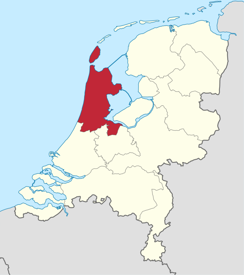 Plaatje van Wikipedia van Noord-Holland