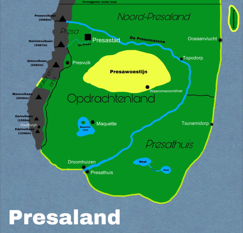 De kaart van Presaland