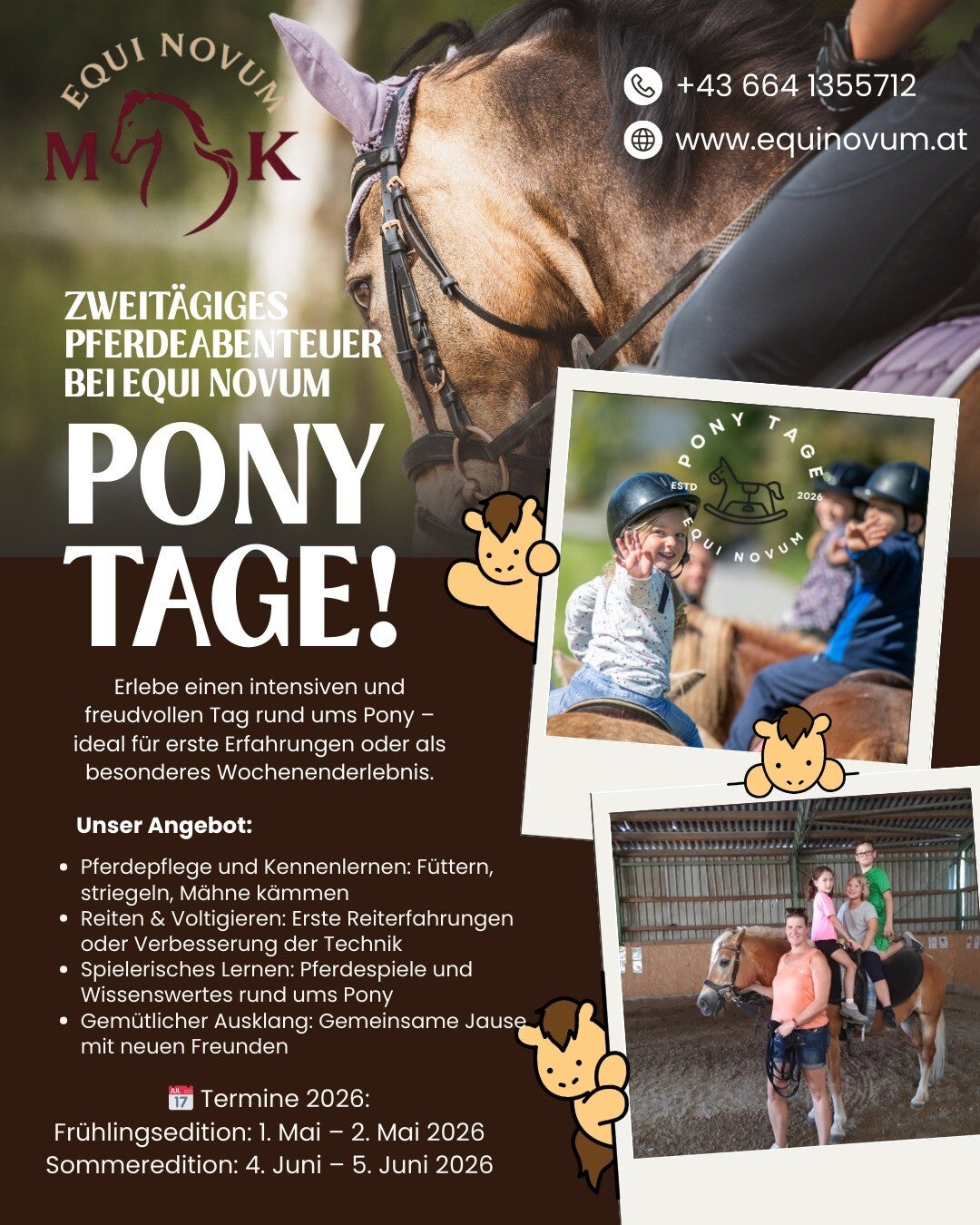 Pony Camp mit Pferden für Kids