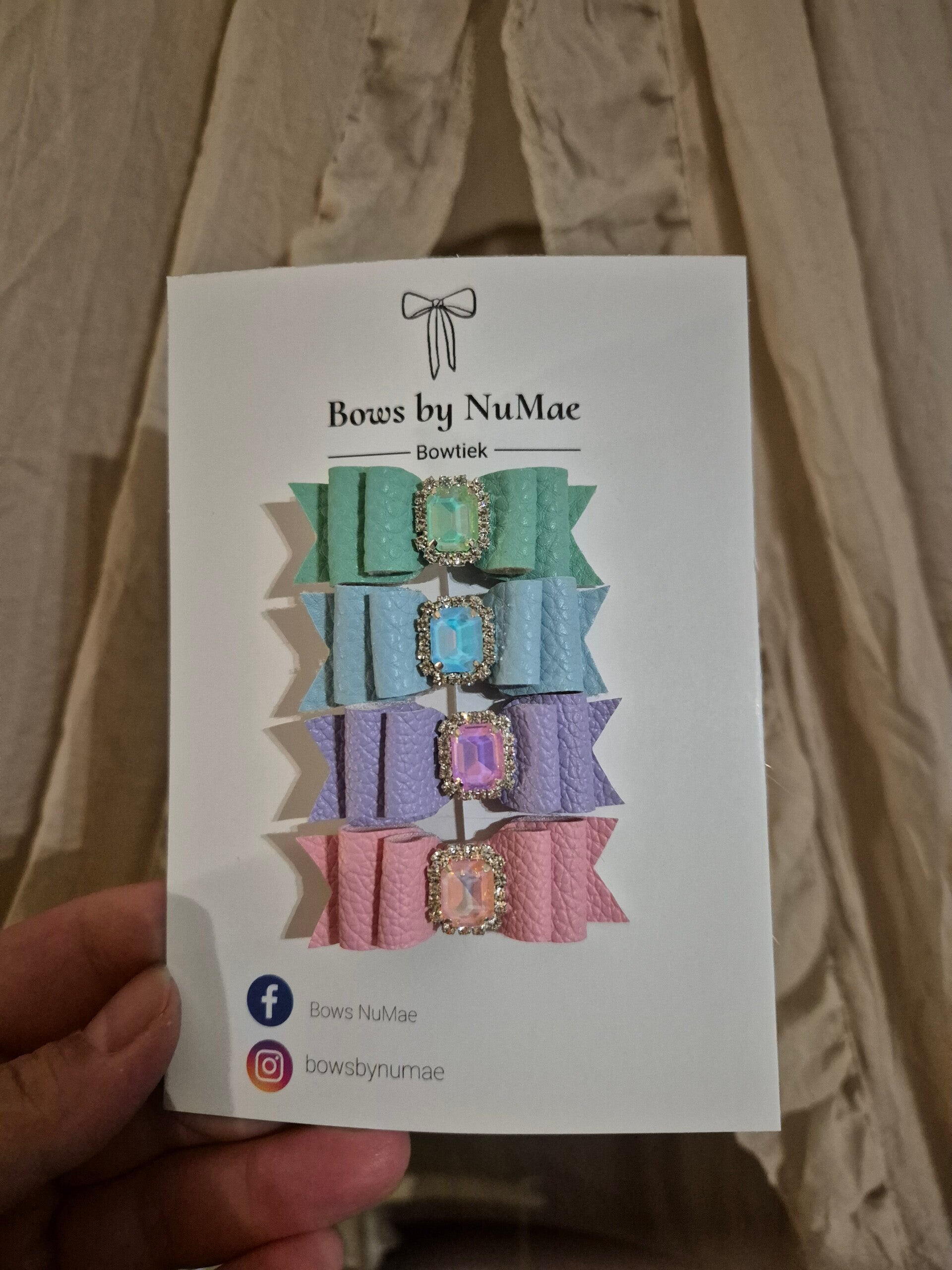 Setje mini pastel strikjes