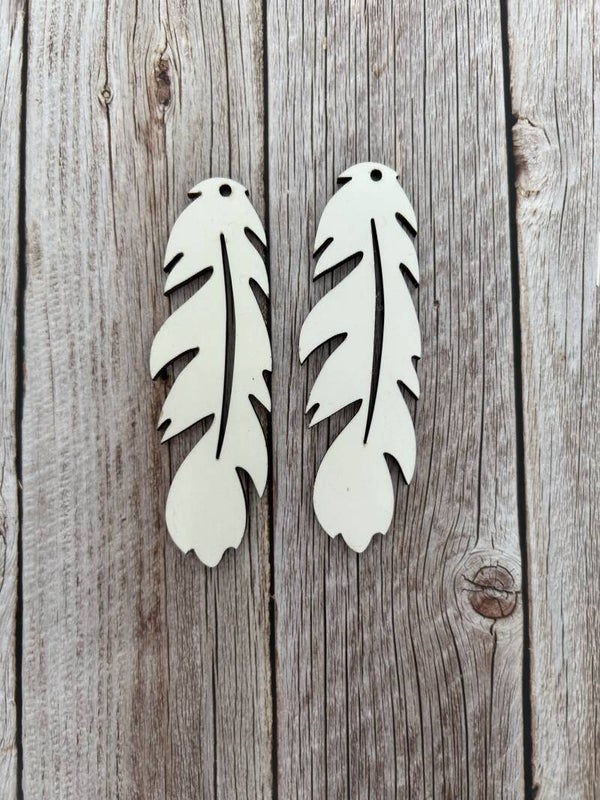 Boucle d'oreille plume