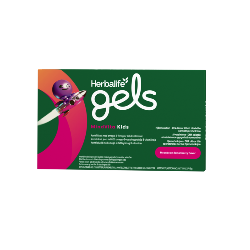 Herbalife Gels MindVita Kids Moonbeam lemonberry 30 tuggbara geltabletter