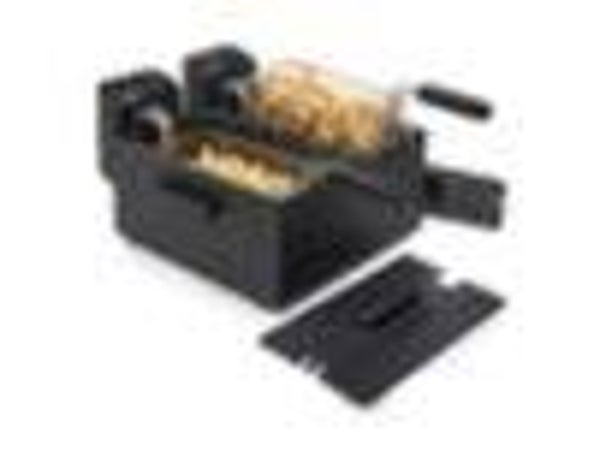 FRIGGITRICE NERA DOPPIA 2X3LT INOX 3600W