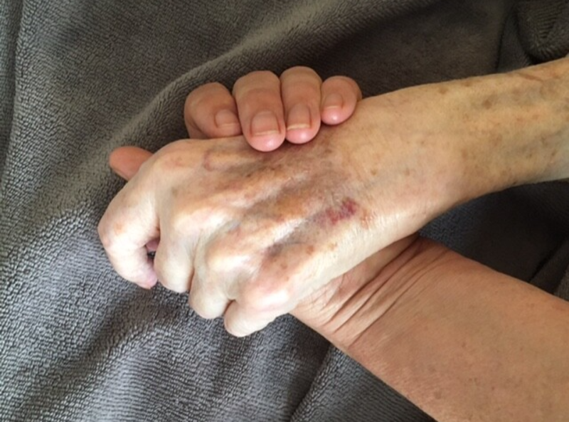 Aanraking handen bij zorgmassage