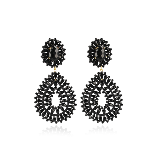 Zwarte Oorbellen Apollo Double Drop | LOTT. gioielli earring