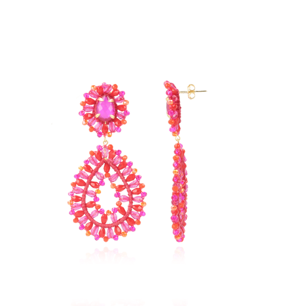 Mixed Fuchsia Oorbellen Apollo | LOTT.gioielli