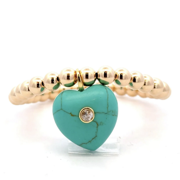 Heart julie turquoise | PScallme bracelet