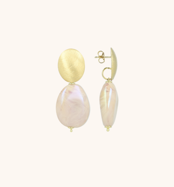 Holo Ivory Oorbellen Amber Squeezed Drop | LOTT.gioielli earring