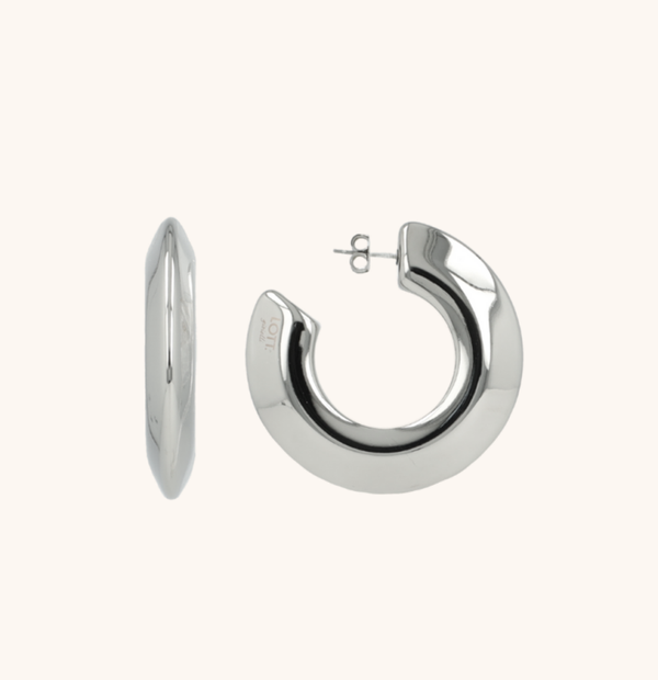 Teuntje Round Flat Creool | LOTT.gioielli earring