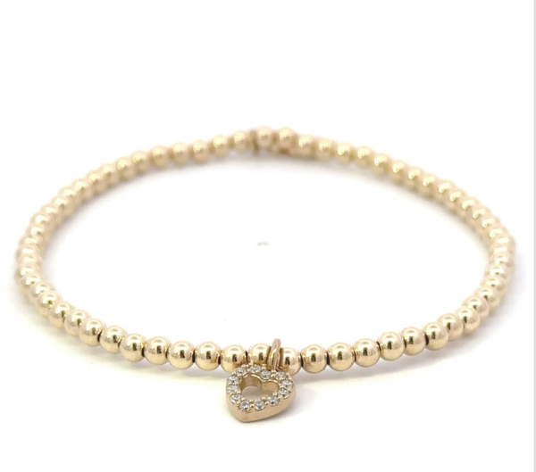 Heart cc small gold coloured | PScallme bracelet