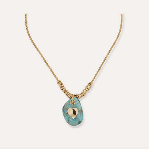 Galet necklace - Turquoise | GAS byoux necklace