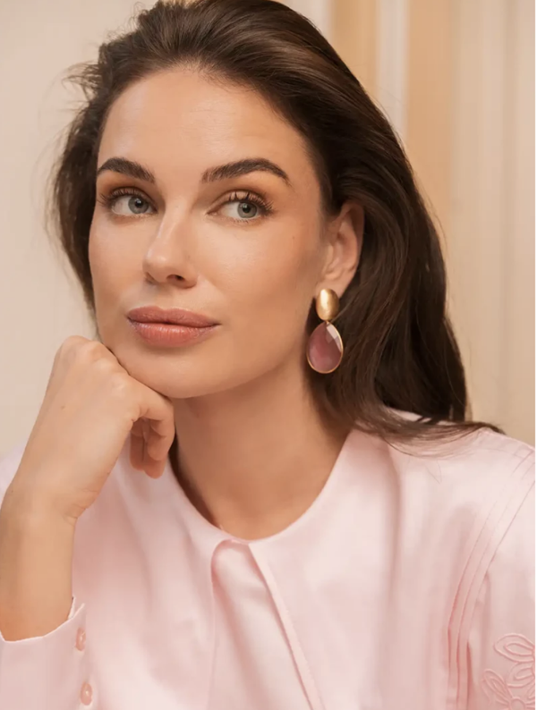 Roze Oorbellen Framed Drop L | LOTT.gioielli earring