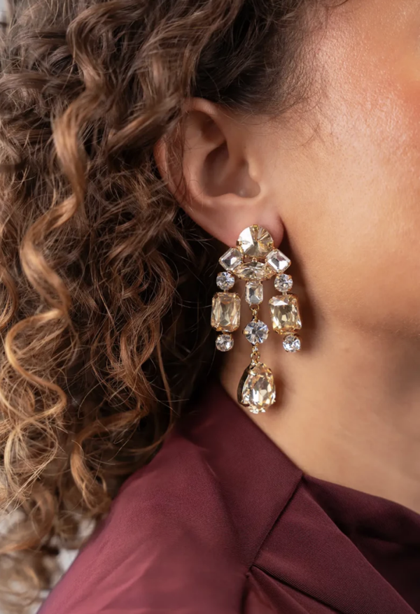 Kristallen Oorbellen Three Stone Strings Diaz | LOTT.gioielli earring