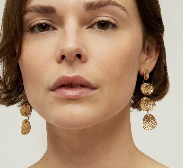 Eclipse 4-row gold | GAS Byoux earring