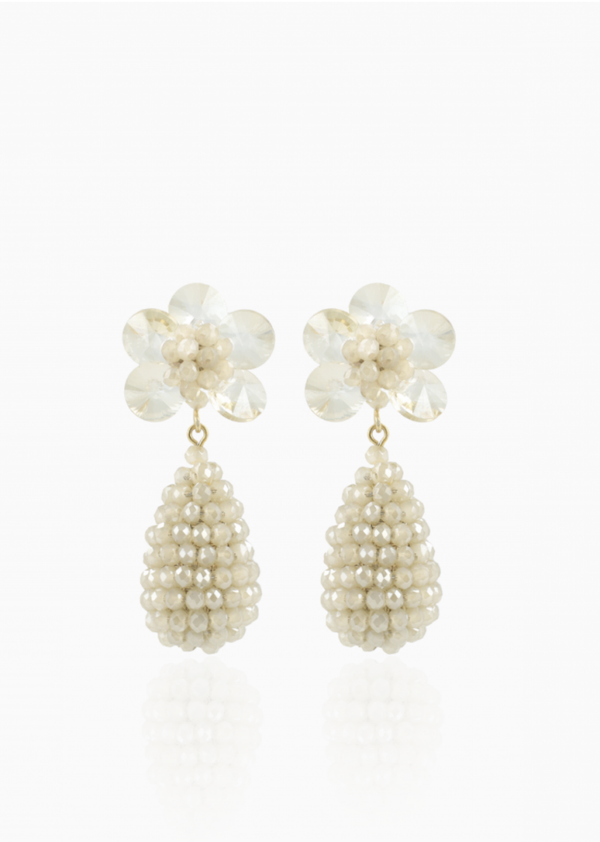 Beige Oorbellen Amy Cone XS met Flower Stud | LOTT.gioielli earring