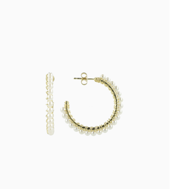 Parel Oorbellen Carli Creool | LOTT.gioielli earring