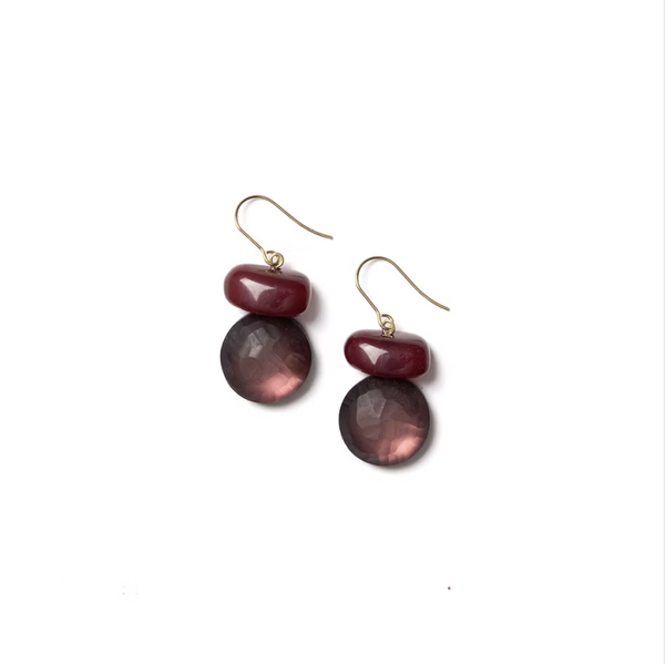 Ombra bordeaux | LAURENCE DELVALLEZ earring