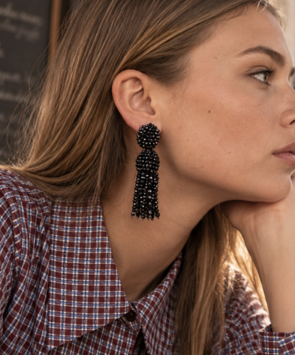 Amara  Beaded Jellyfish Oorbellen M Bruin | LOTT.gioielli earring