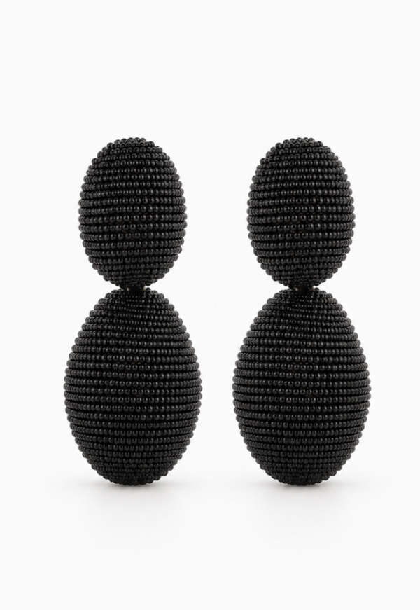 Marielle Double Braided Oval M Bruin | LOTT.gioielli earring