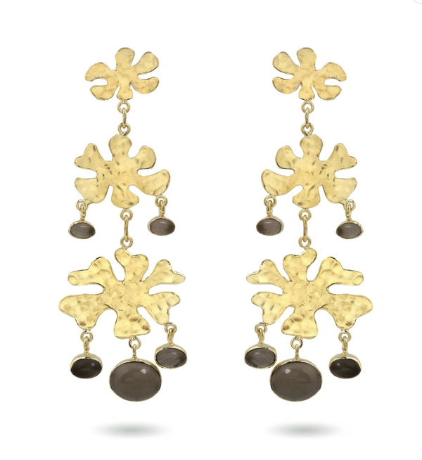 The Marguerite  - Smokey Quartz | Christine Bekaert earring