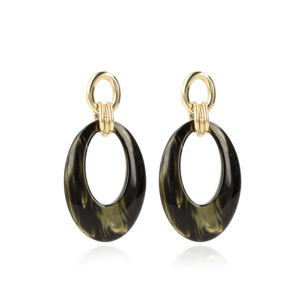Groene Oorbellen Nemea Teardrop L Luxe | LOTT.gioielli earring