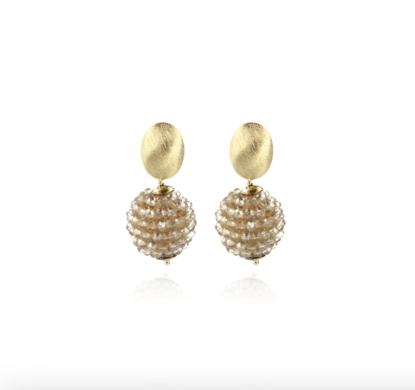 Soft Champagne Oorbellen Globe S  | LOTT.gioielli