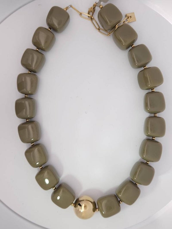 Laios necklace green-grey | ZAG Bijoux neckalce