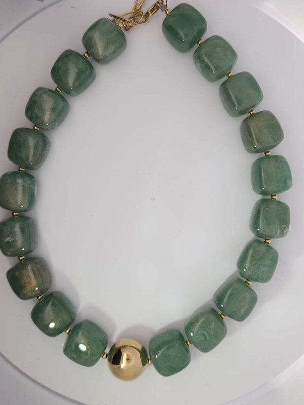 Laios Necklace Green | ZAG bijoux necklace