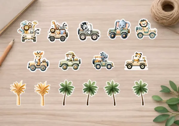 Safari Adventure Sticker Set