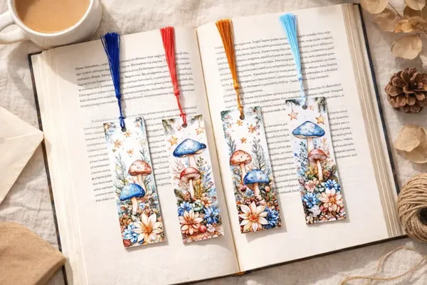 Whispering Woods Mushroom Bookmark - Set of 4