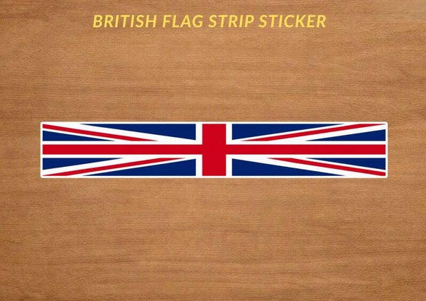 British Flag Strip Sticker