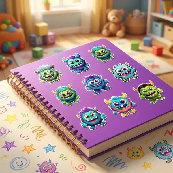Cute Monster Stickers Set