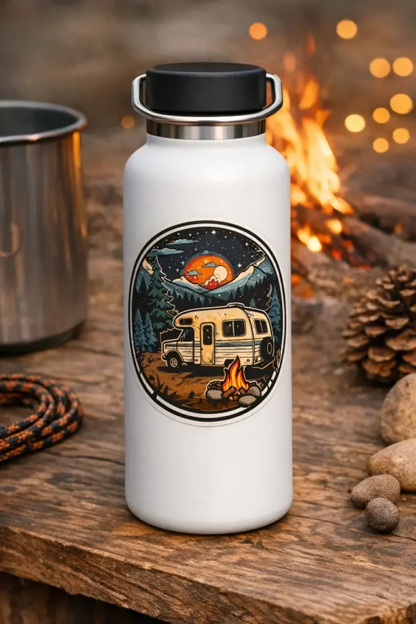 Retro Camping Sticker