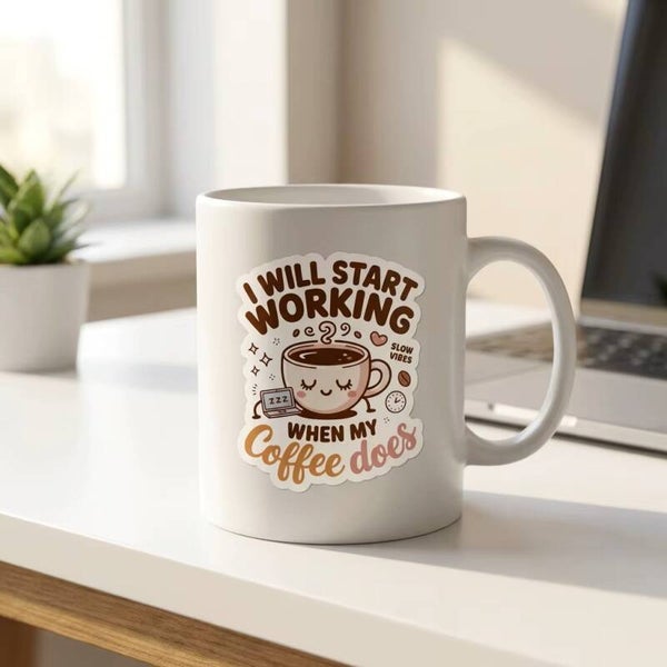 I Will Start Working Sticker