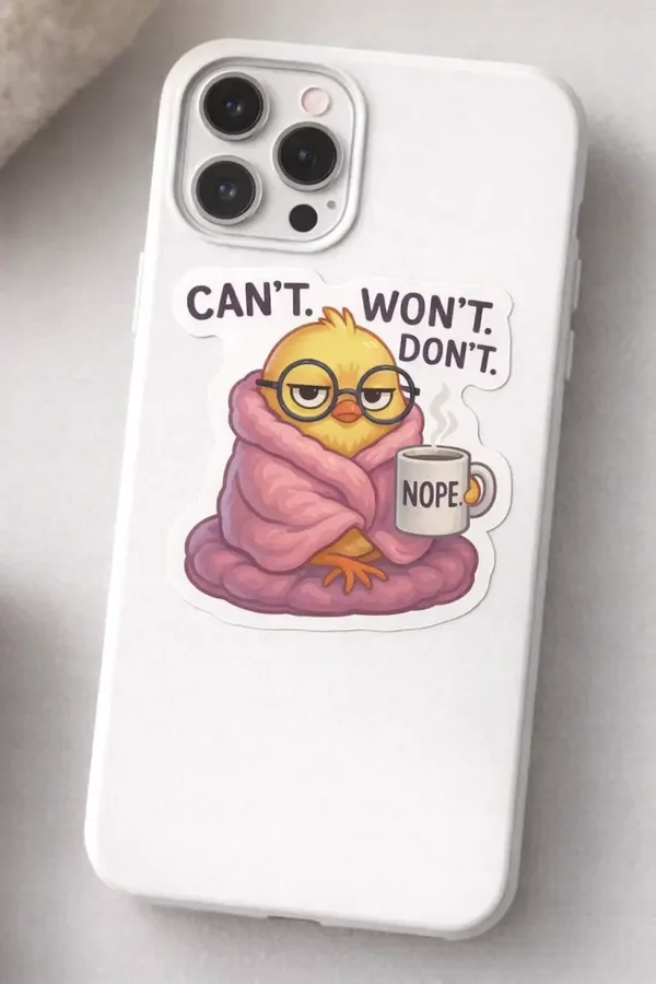 Can't, Won't, Don't Sticker