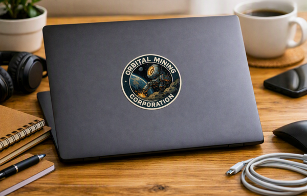 Orbital Mining Corporation Sci-Fi Sticker