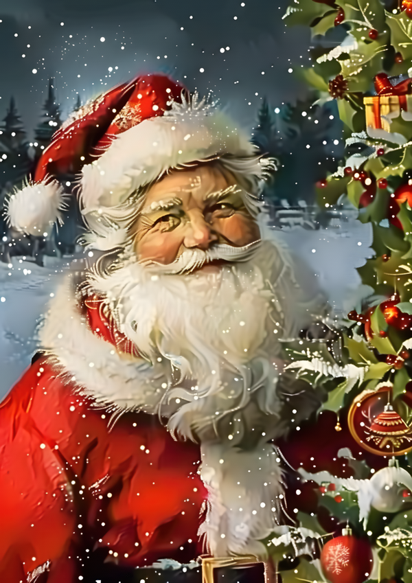 Santa Claus Christmas Poster – Festive Holiday Wall Art