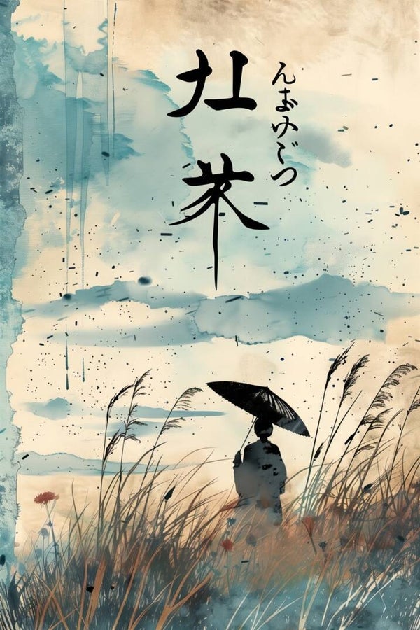 Zen Harmony Poster – Japanese Ink Wash Wall Art