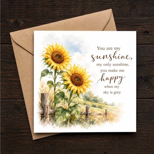 Sunflower Appreciation Card