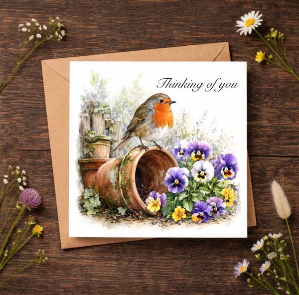 Thinking of You Robin Card