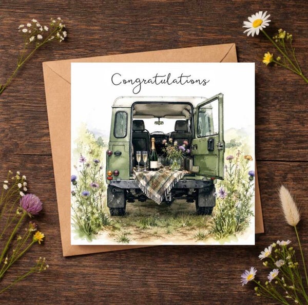 Congratulations Land Rover Travels Card