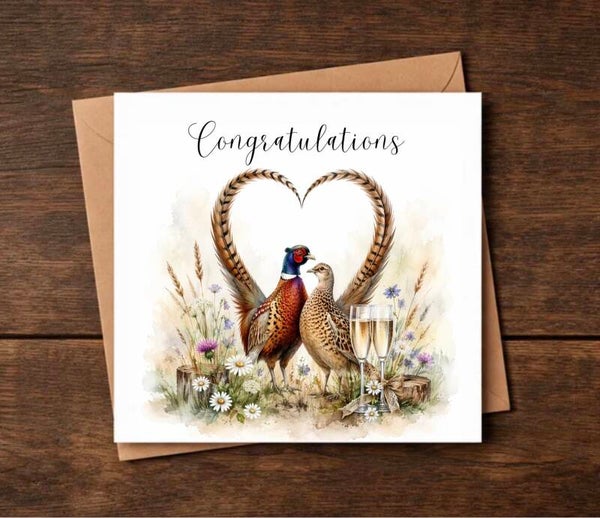 ‘Congratulations’ Pheasant Card