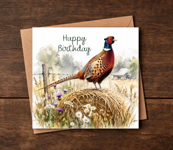 The Pheasant Lookout Birthday Card