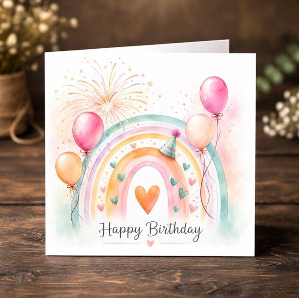 Over the Rainbow Birthday Card