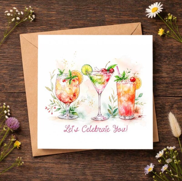 ‘Let’s Celebrate You’ Cocktail Card