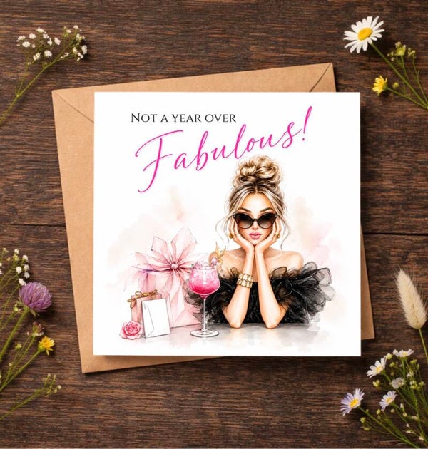 Fabulous Glamorous Birthday Card